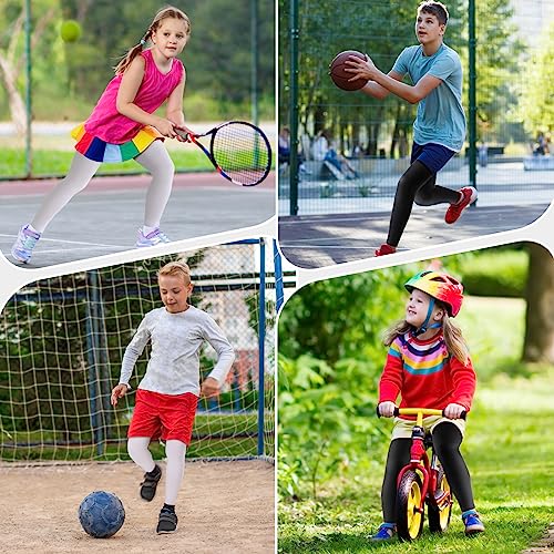 Newbyinn Kid Leg Sleeve 2 Pairs, Long Compression Leg Sleeve for Youth Boy Girl Basketball Soccer Football - Image 5