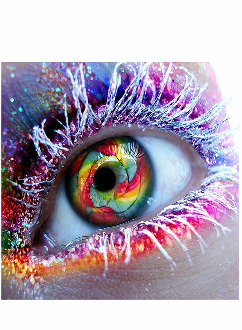 كابتن تيك Diamond Painting Kits for Adults Kids DIY 5D Eye Round Full Drill Crystal Rhinestone Embroidery Paintings Gem Art Kit Home Wall Decor Gifts(30x30cm) KSA | Riyadh, Jeddah - Image 1