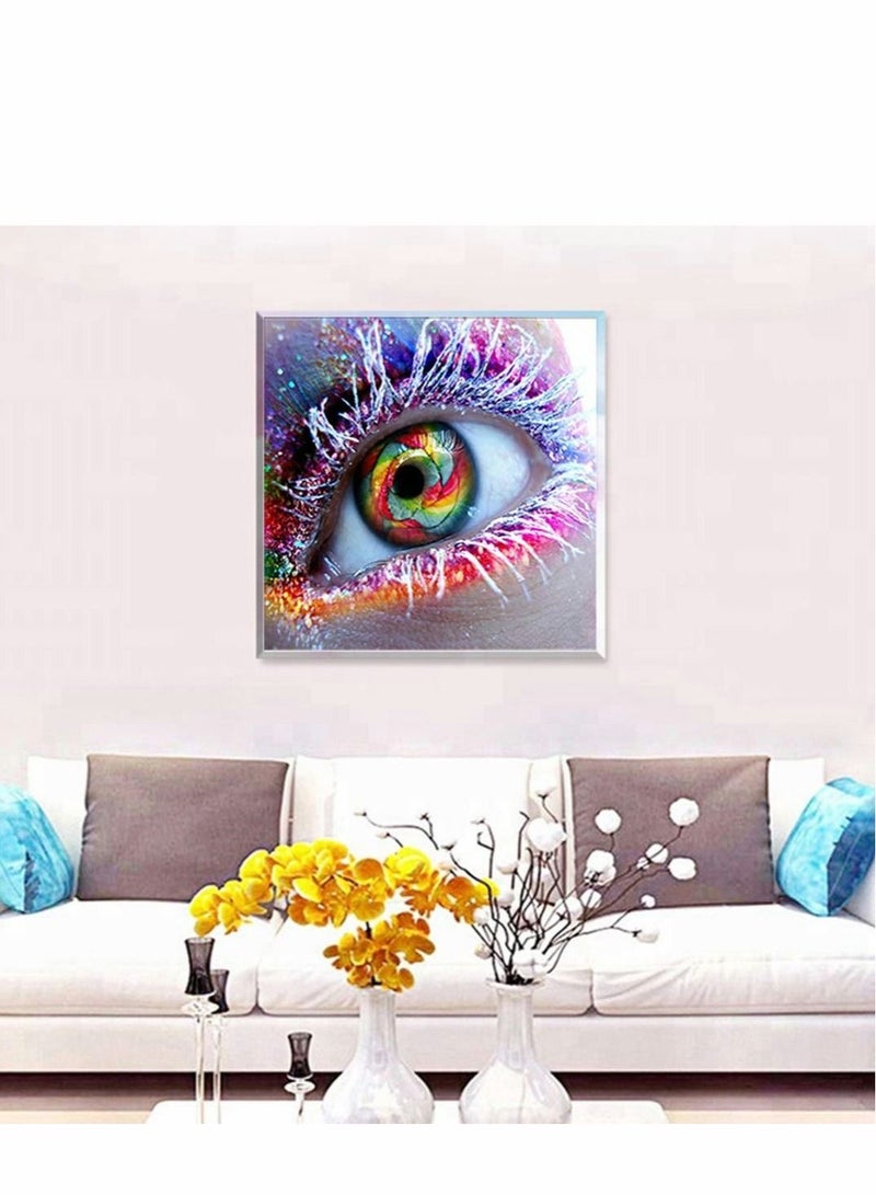 كابتن تيك Diamond Painting Kits for Adults Kids DIY 5D Eye Round Full Drill Crystal Rhinestone Embroidery Paintings Gem Art Kit Home Wall Decor Gifts(30x30cm) KSA | Riyadh, Jeddah - Image 5