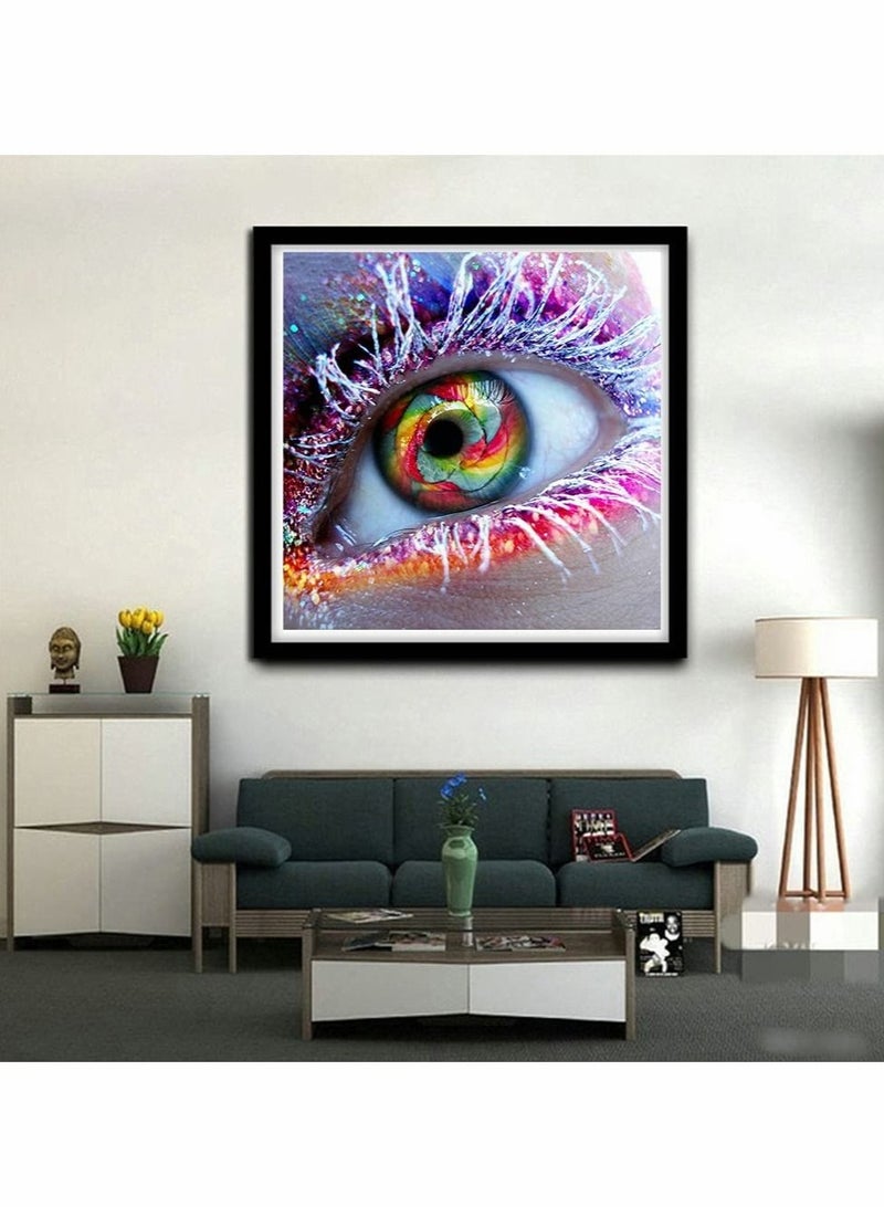 كابتن تيك Diamond Painting Kits for Adults Kids DIY 5D Eye Round Full Drill Crystal Rhinestone Embroidery Paintings Gem Art Kit Home Wall Decor Gifts(30x30cm) KSA | Riyadh, Jeddah - Image 3