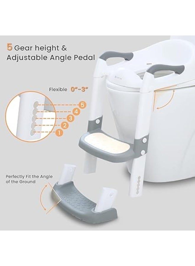 HAPZEY Kids Toilet Trainer Seat with Anti-Slip Base & Splash Guard Comfortable Toddler Potty Training Seat for Boys & Girls Safe, Durable & Easy-to-Clean Toilet Training Seat for Babies & Toddlers Universal Fit Lightweight Toilet Trainer for Home & Travel Use - Image 5