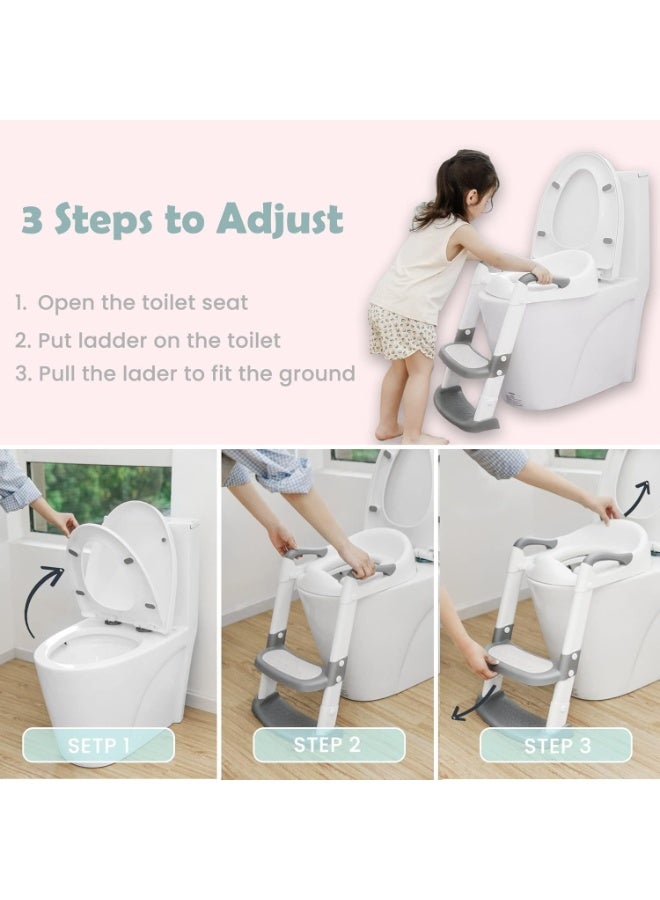 HAPZEY Kids Toilet Trainer Seat with Anti-Slip Base & Splash Guard Comfortable Toddler Potty Training Seat for Boys & Girls Safe, Durable & Easy-to-Clean Toilet Training Seat for Babies & Toddlers Universal Fit Lightweight Toilet Trainer for Home & Travel Use - Image 4