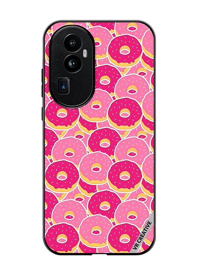 VR CREATIVE Protective Case Cover For Oppo Reno 10 Pro Plus Pink Donuts Design Multicolour - Image 1