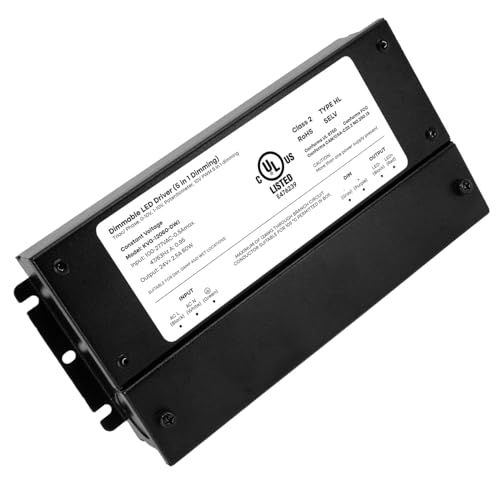 HitLights 24V 60W Dimmable LED Driver – Smooth Flicker Free Dimming – TRIAC, 0-10V, Phase Cut, & 10V PWM – Compatible with Lutron and Leviton Dimmer Switches, UL Listed, Class 2, 100-277V AC – 2.5A DC - Image 1