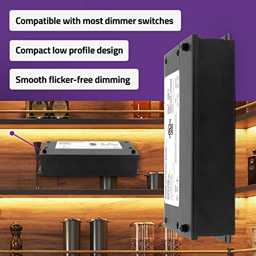 HitLights 24V 60W Dimmable LED Driver – Smooth Flicker Free Dimming – TRIAC, 0-10V, Phase Cut, & 10V PWM – Compatible with Lutron and Leviton Dimmer Switches, UL Listed, Class 2, 100-277V AC – 2.5A DC - Image 2