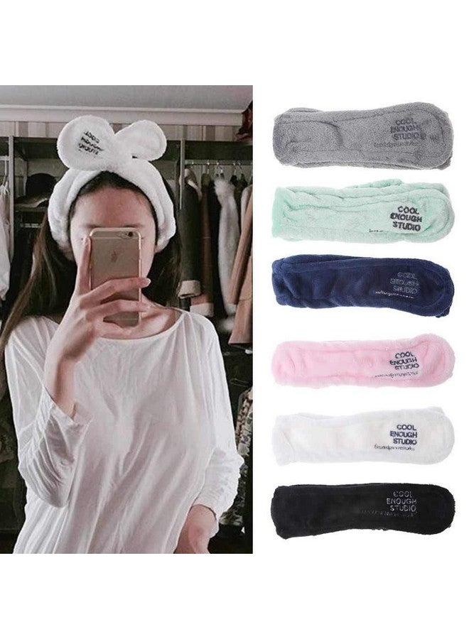 FirstTry First Try Women's Cute Rabbit Bunny Style Headbands, Soft Spa Makeup Fashion Plush Hairband, Cosplay Hair Accessory - Black - Image 4