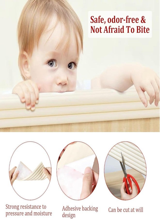 COZIESS شريط حماية الزوايا من COZIESS لحماية زوايا وحواف طاولة الأطفال - واقيات أمان لحماية الأطفال من الحواف الحادة، موثوقة ومتينة لحماية زوايا الأطفال (1، كريمي، 2 متر) - Image 4