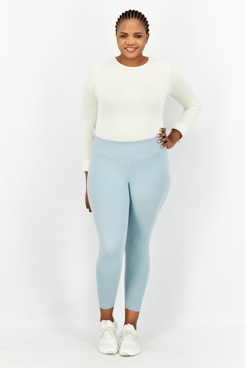 Adidas Women Plus Size Training Legging, Mint Green - Image 3