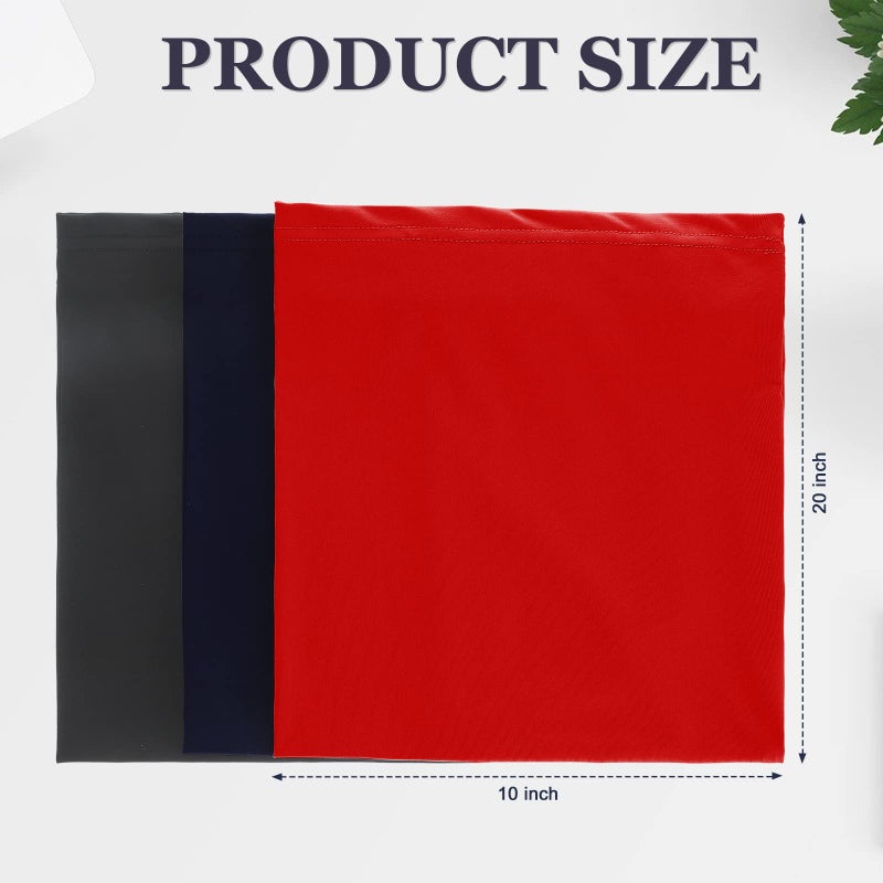 Foaincore 3 Pieces Satin Lined Dread Loc Cap Long Braid Cap Elastic Dreadlock Tube Sock for Full Cover Hair Stocking Night Sleep Bonnet (Navy, Red, Black) - Image 2