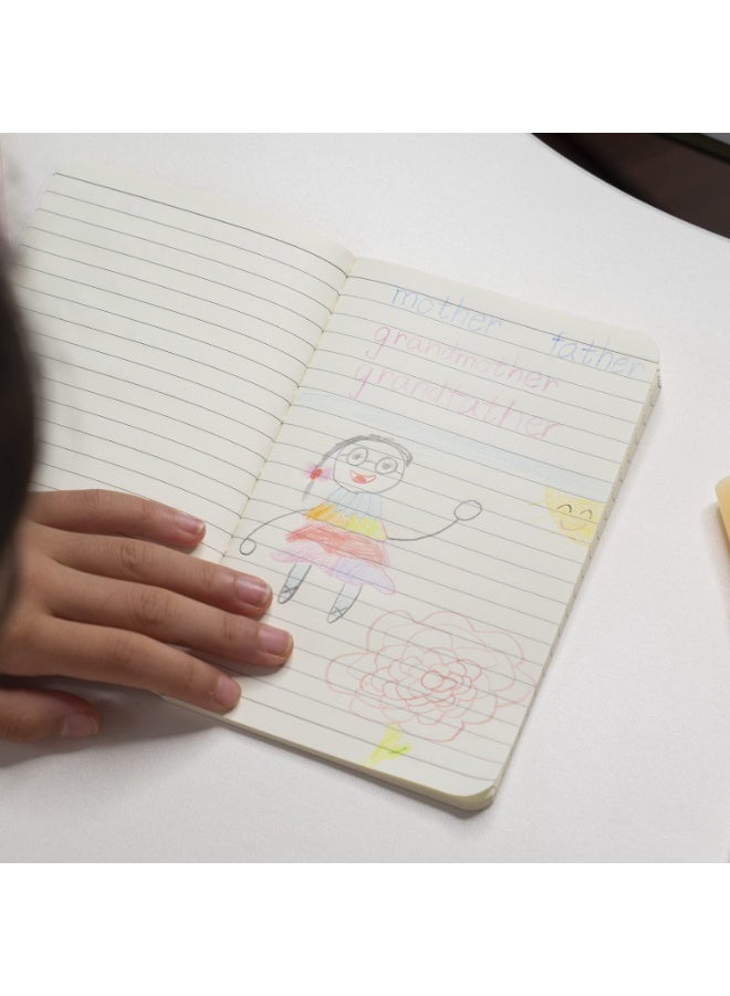 6 PCS Pocket Notebooks - Mini Notepad with Black Cardstock Cover, 30 Ruled Sheets per Pad (9 x 12.5 cm) for Journaling, Travel & Work - Image 5