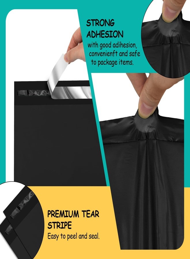 Vapulcio Poly Mailers - 10x13 inch 25 Pcs Black Shipping Bags with 2.4mil Thickness, Waterproof and Tear Resistant Mailing Envelopes, Privacy Protected Self Seal Packaging Bags for Small Business - Image 3