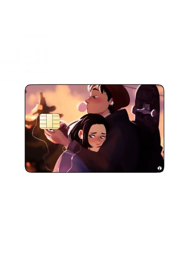 RKN PRINTED BANK CARD STICKER Cute Couple Drawing - Image 2