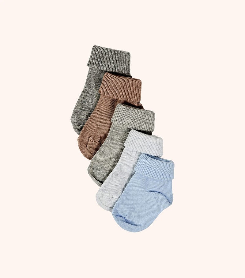 Plain Turn Over Socks
