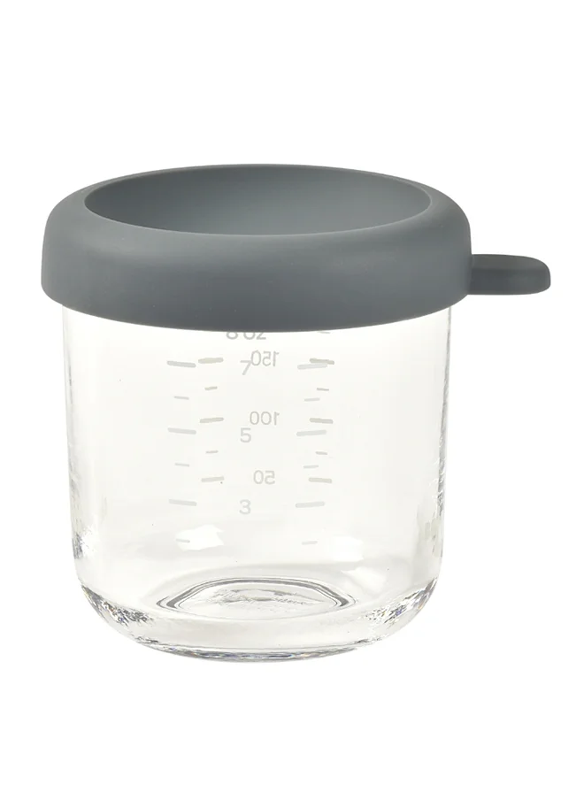بيابا Glass Baby Food Storage Jars With Airtight Lid, Mineral, 250Ml