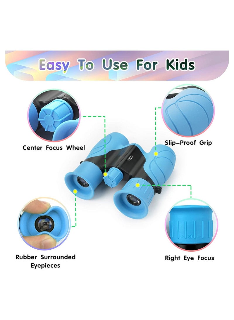 Generic 8x21 Kids Shockproof Binocular for 3-12 Years Boys Girls Bird Watching Hiking Camping Travel Learning Exploration  - Image 4