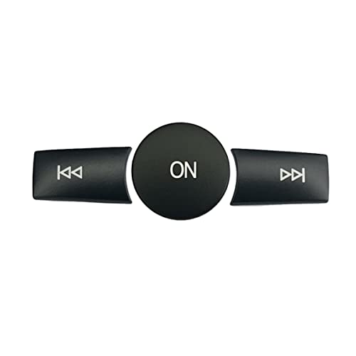 CYCDIY Black Car Volume Button Cover Radio ON Button Cover Trim Sticker Decal Compatible with Mercedes Benz B C E G Class W246 W204 W212 ML W166 CL/SL/CLA/CLS/SLK(Model A) - Image 1