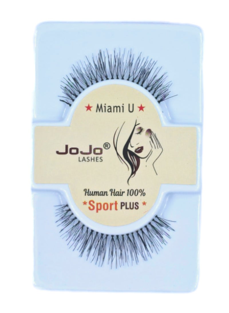 JOJO Eyelashes Human HAIR Black MIAMI U - Image 1