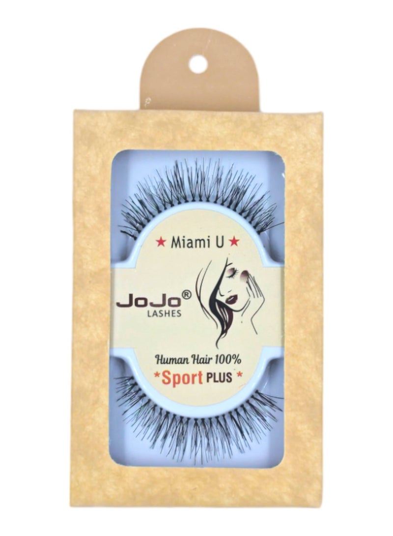 JOJO Eyelashes Human HAIR Black MIAMI U - Image 4
