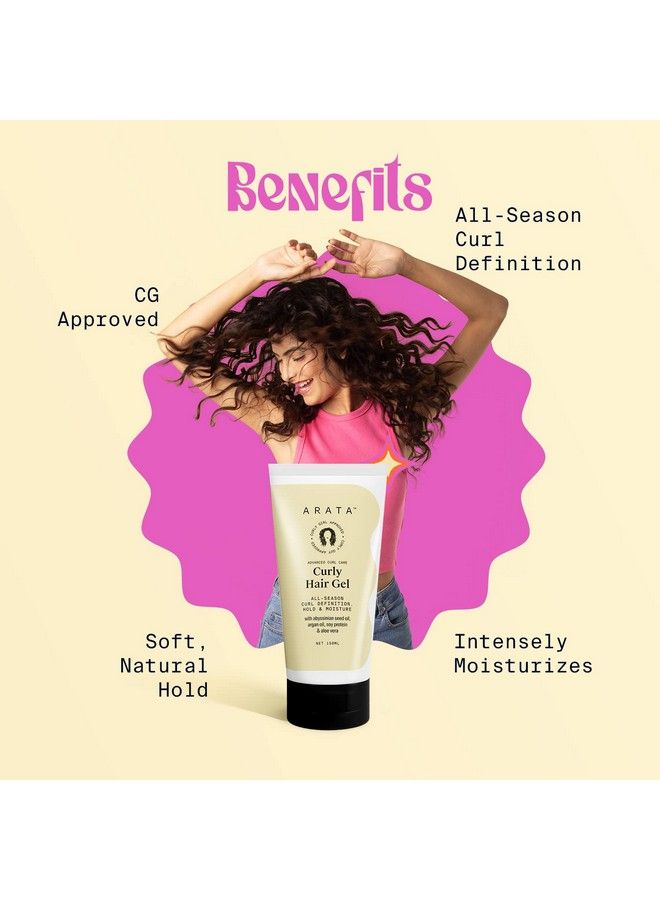 ARATA Advanced Curl Care Curly Hair Cream 50 Ml & Advanced Curl Care Curly Hair Gel 50 Mlintensive Moisture & Allseason Curl Definition Natural Oils Protein Aloe Vera & Shea Butter Cg Approved - Image 4