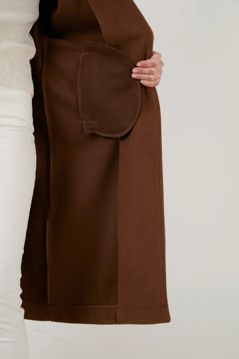ليلا Oversize Belted Pocketed Winter Coat Women's Coat 42190454