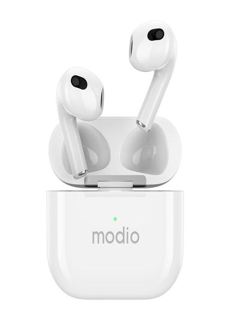 Modio ME12 Bluetooth Wireless Earphone for Android and iOS White