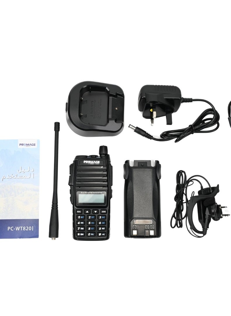 PROMAGE Promage Connect  PC-WT820 Two Way Radios, Single Pack VOX, 50 CTCSS/ 104 DCS Tones, Tone Searching/Scanning, Dual Standby, PC Programmable, Transmitter Time-Out Timer (TOT), Busy Channel Lock-Out (BCLO), 1 Pack  - Image 5