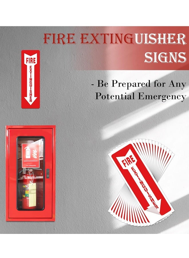 6PCS 4x12 Inch Self Adhesive UV Weatherproof Fire Extinguisher Safety Signs - Image 4