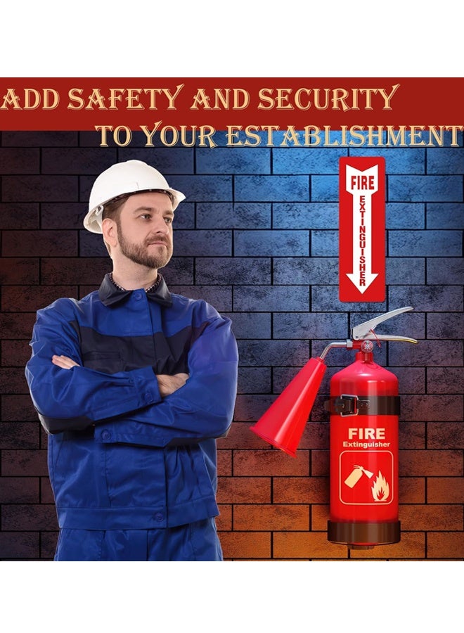 6PCS 4x12 Inch Self Adhesive UV Weatherproof Fire Extinguisher Safety Signs - Image 5
