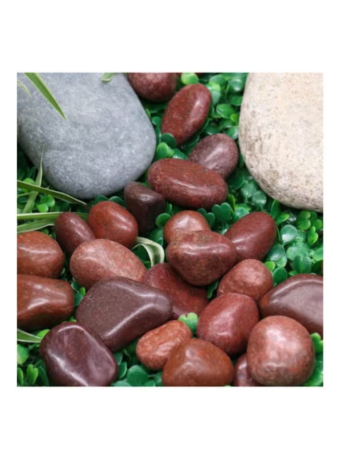 vsell24 10KG 5–8 cm Extra Large Red River Rocks – 100% Natural Decorative Pebbles for Plants, Landscaping, Succulents, Aquariums, Terrariums & Garden Décor - Image 3