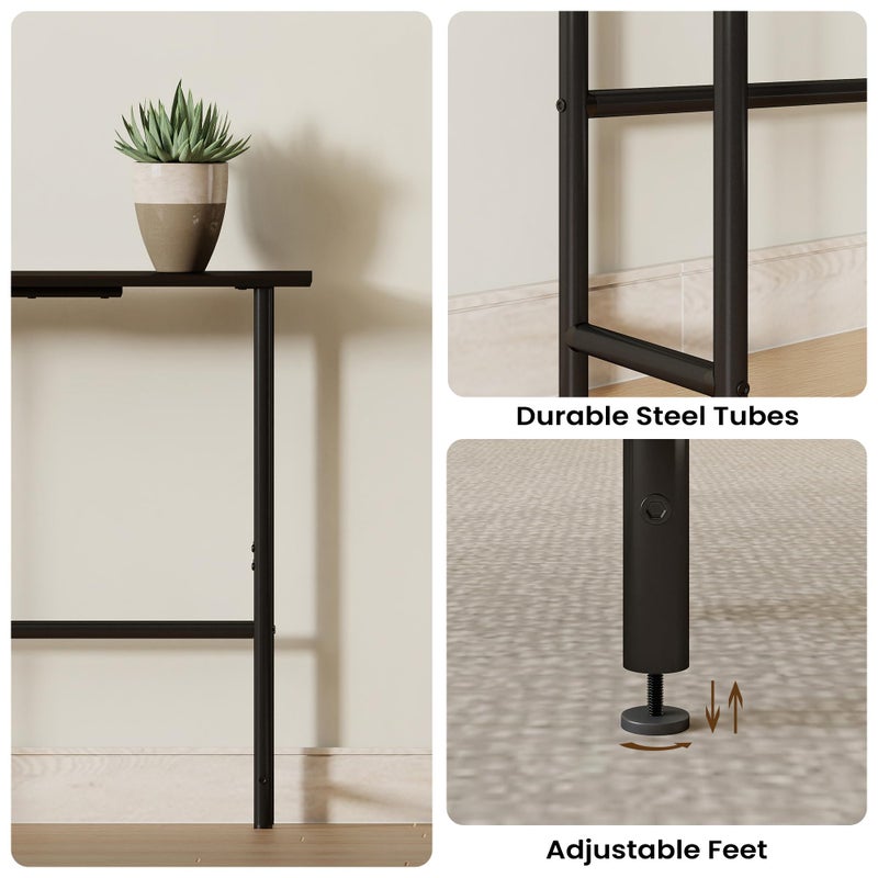 Manora 31.5" Narrow Console Table, Slim Entryway Table, Tall Thin Side Table for Couch, Small Sofa Side Display Table for Hall, Hallway, Bedroom, Living Room, Foyer, Black - Image 5