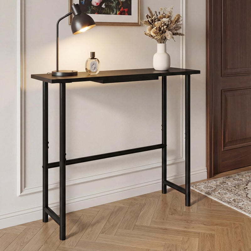 Manora 31.5" Narrow Console Table, Slim Entryway Table, Tall Thin Side Table for Couch, Small Sofa Side Display Table for Hall, Hallway, Bedroom, Living Room, Foyer, Black - Image 2