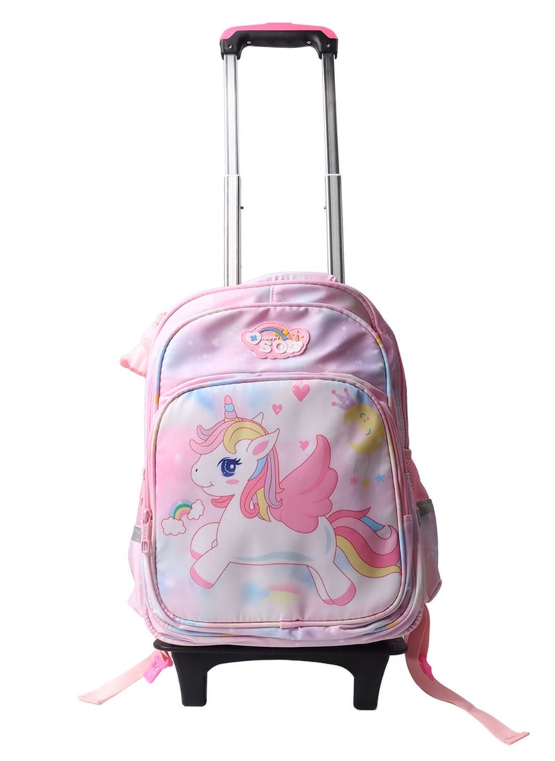 Velaurs Children's Trolley Backpack Waterproof Labor-Saving 2 Wheel Rolling Kids School Bag  - Image 1