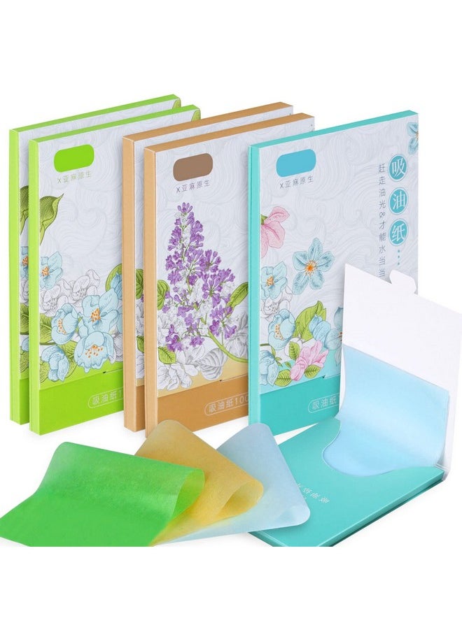 HNYYZL Blotting Paper, Hnyyzl Oil Absorbing Sheets For Oily Skin 600 Sheets, Oil Control For Face, Makeup Blotting Paper, Natural Oil Absorbing Facial Blotting Sheets For Oily Skin Care (Pack Of 6)  - Image 1