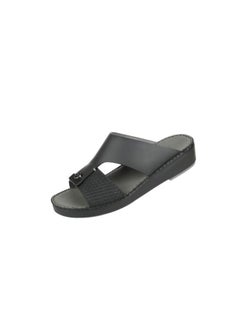 barjeel uno 008-3714 Barjeel Uno Mens Arabic Sandals BS 35 Black  - Image 1