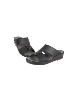 barjeel uno 008-3714 Barjeel Uno Mens Arabic Sandals BS 35 Black  - Image 3