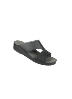 barjeel uno 008-3714 Barjeel Uno Mens Arabic Sandals BS 35 Black  - Image 2