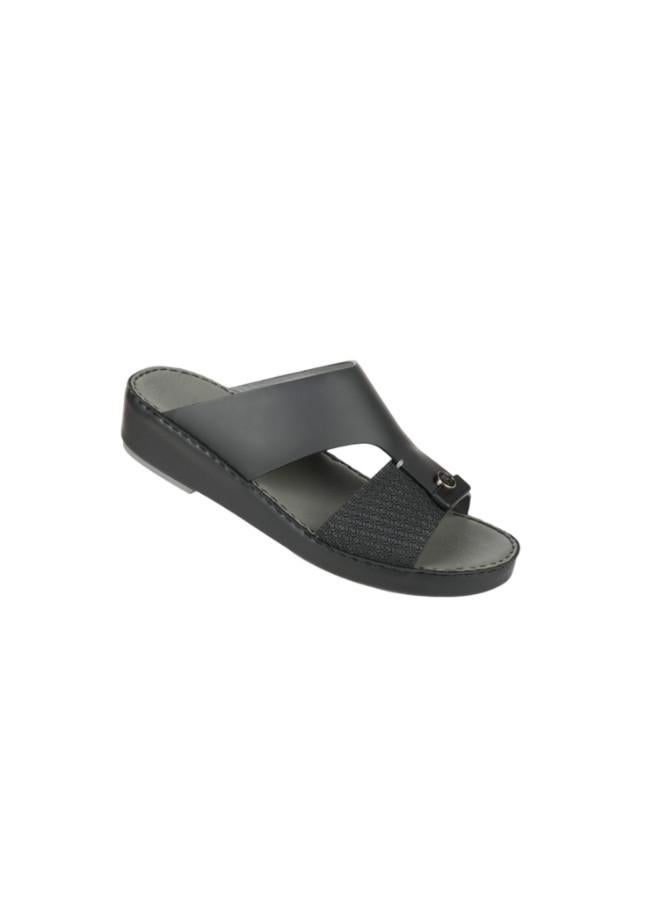 barjeel uno 008-3714 Barjeel Uno Mens Arabic Sandals BS 35 Black  - Image 2