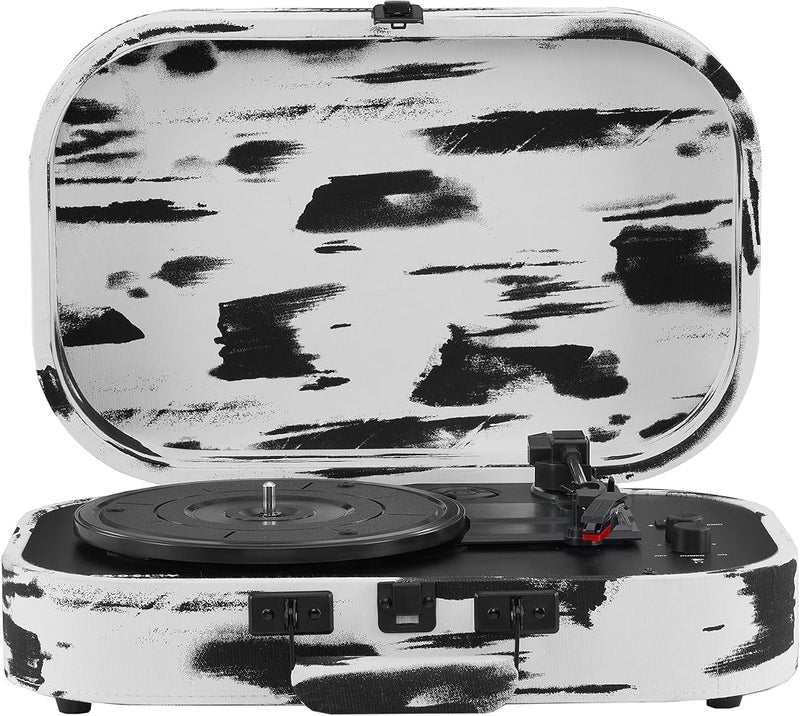CROSLEY DISCOVERY PORTABLE TURNTABLE WITH BLUETOOTH IN/OUT - BLACK & WHITE - Image 1