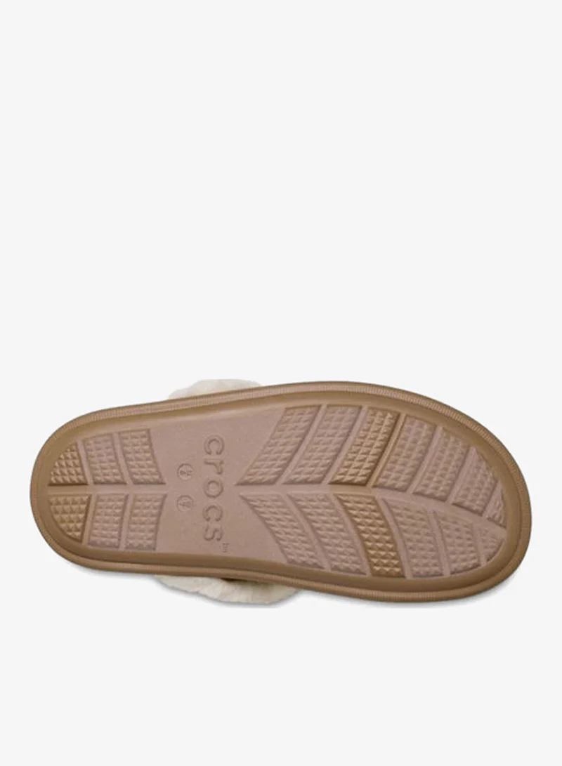 crocs Sepia Casual Fuzz Scuff Slip Ons for Women | Best Price UAE