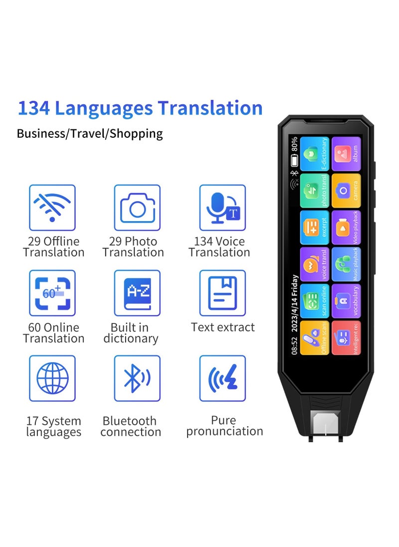KASTWAVE - 1 pcs Reading Pen Translator Pen-Scanner with 134 Languges 5.5-Inch Super Screen Suitable for Students Adults - Image 1