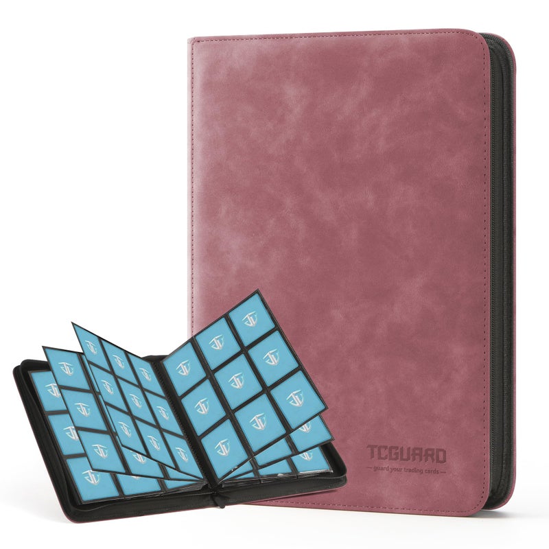 TCGUARD Trading Card Binder 9 Side Loading Pocket Card Album Hold Up to 540 Zipper Binder for Collection TCG Holder for Sports Yugioh MTG etc Wine 9 - Image 2