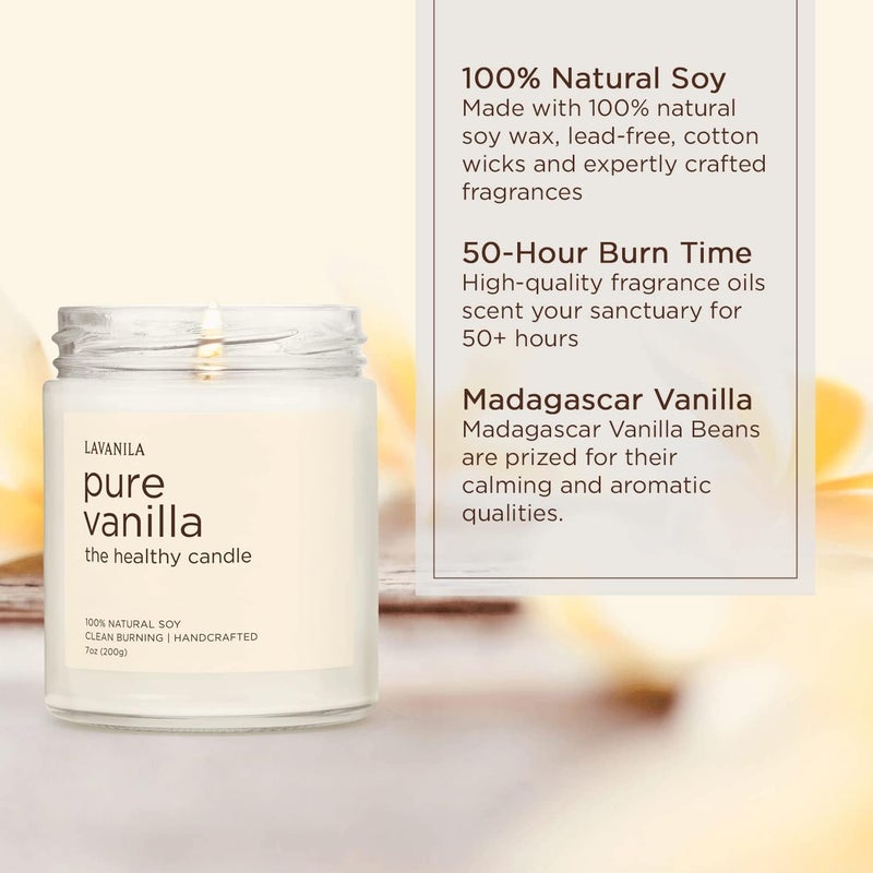 Lavanila - The Healthy Candle, Pure Vanilla (2-Pack, 7 oz Each) - Image 4