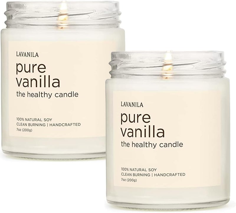 Lavanila - The Healthy Candle, Pure Vanilla (2-Pack, 7 oz Each) - Image 1