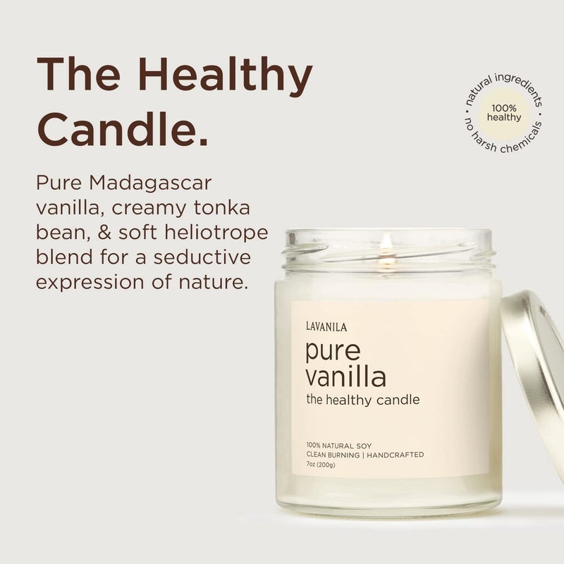 Lavanila - The Healthy Candle, Pure Vanilla (2-Pack, 7 oz Each) - Image 3