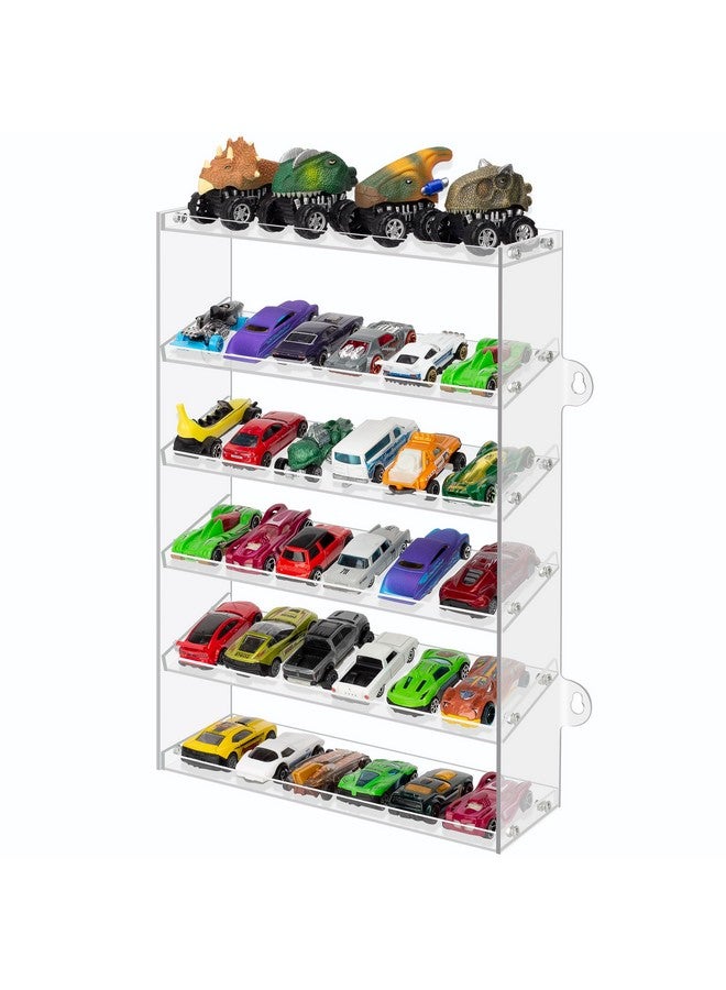 KISLANE Transparent Acrylic Display Case for Hot Wheels & Matchbox Cars, 6 Tiers Matchbox Cars Display Case, Sturdy Assembly Storage Case Display of 48 Hot Wheels Matchbox Cars (6- Tiers) - Image 1