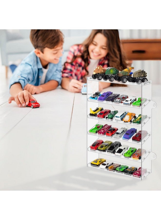 KISLANE Transparent Acrylic Display Case for Hot Wheels & Matchbox Cars, 6 Tiers Matchbox Cars Display Case, Sturdy Assembly Storage Case Display of 48 Hot Wheels Matchbox Cars (6- Tiers) - Image 5