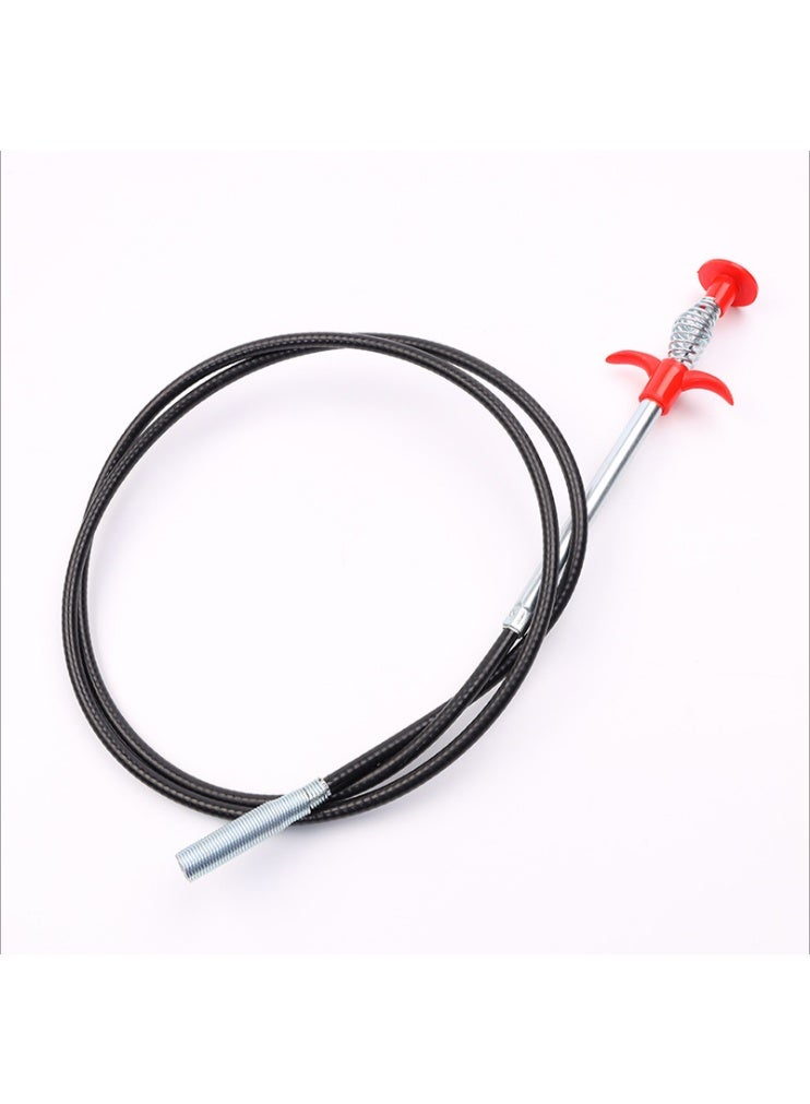 Fixer Stainless Steel 160cm Long Braided Wire Sewer Dredging Tools with Retractable Claw Clog Water Pipe Drain Sink Cleaner Snake Unblocked Kitchen Bath Rod Hair Remover (Pack of 1, 160 cm) - Image 2
