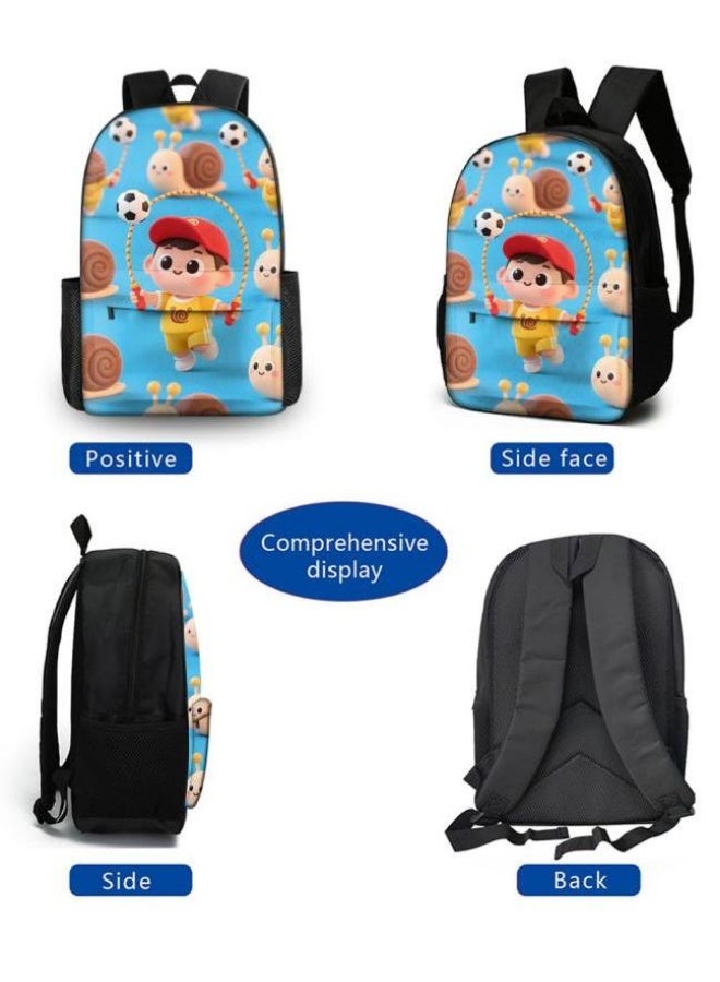 Bright Li Fire Unlock the new fashion of childish fun! Three-piece set of bags, cartoon elements for children and teenagers (students, children, friends' outings, mountain climbing, schooling, etc. can be used) - 56 - Image 3