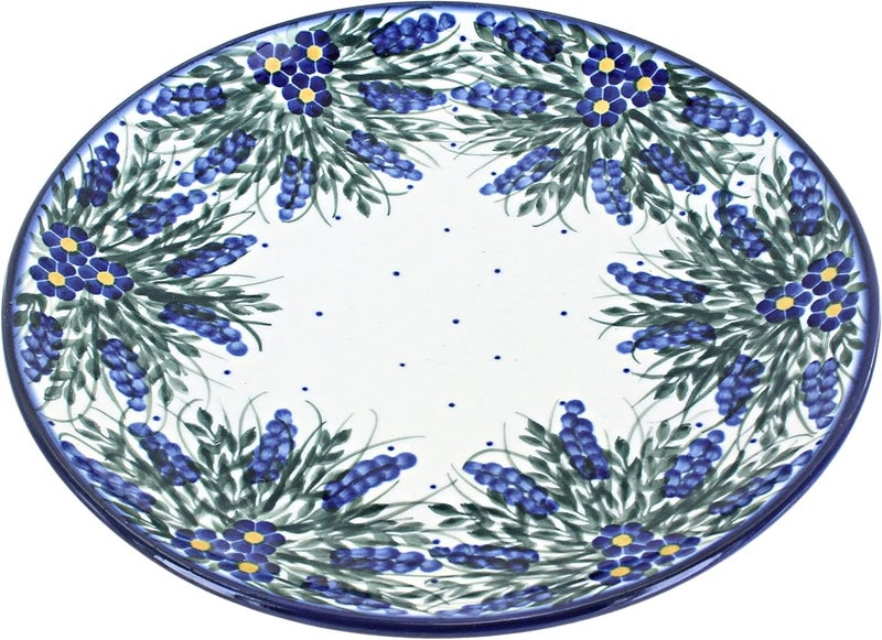 Blue Rose Pottery Blue Rose Polish Pottery Hyacinth Dinner Plate - Image 1
