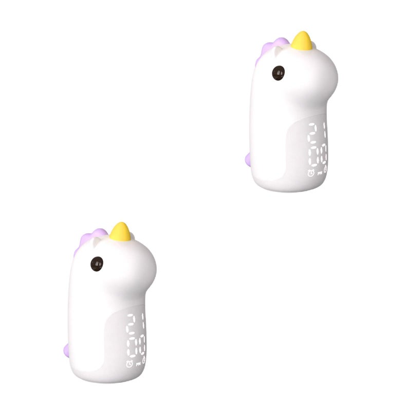 2pcs Smart Shape Silicone Night Light Design Alarm Clock Night Light - Image 1